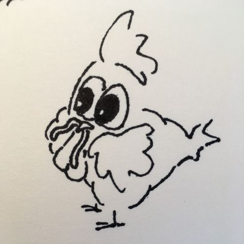 drawing of a chicken